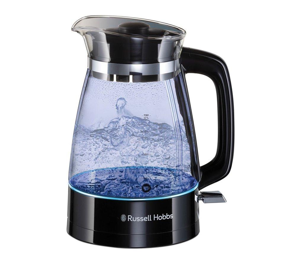 Image of RUSSELL HOBBS Classic 26080 Jug Kettle - Black & Glass