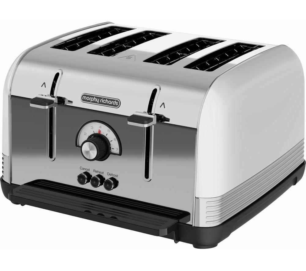 MORPHY RICHARDS Venture Retro 240332 4-Slice Toaster - White, White