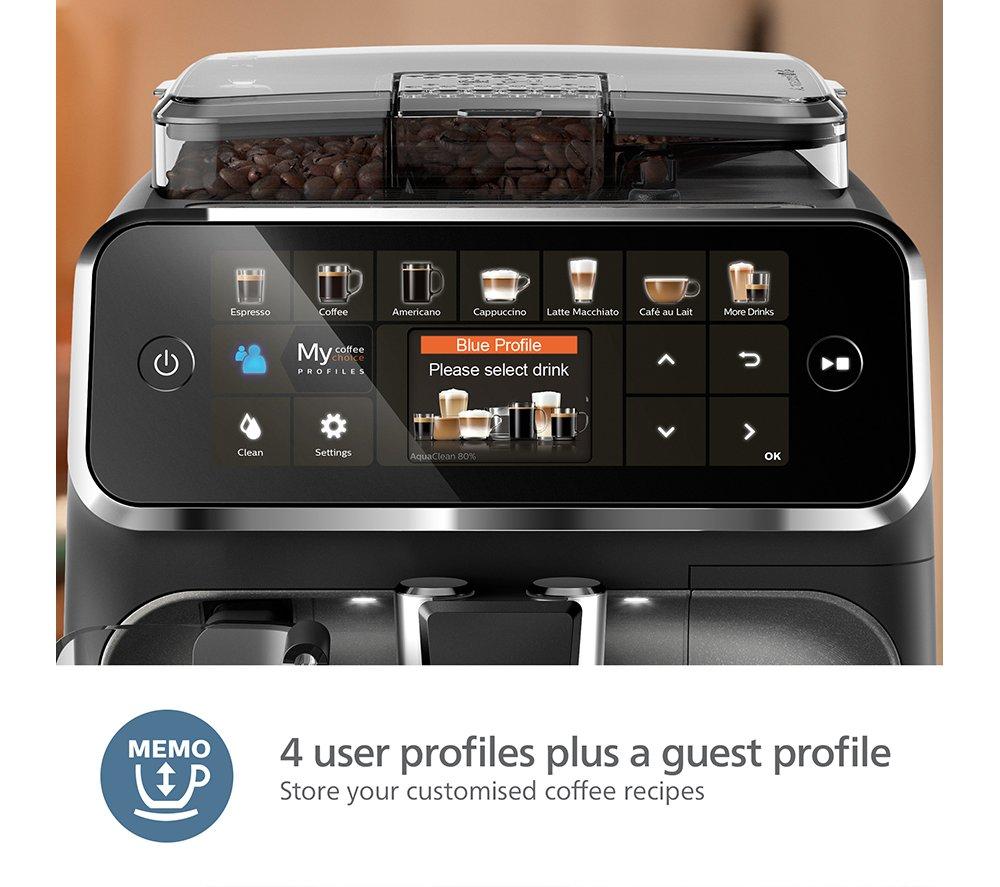 PHILIPS LatteGo EP5446/70 Bean to Cup Coffee Machine - Black image number 9 of 14