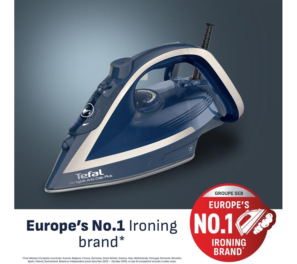 TEFAL Ultraglide Anti-Scale Plus FV5874G0 Steam Iron - Blue & Silver image number 2 of 10