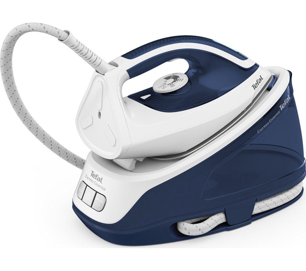 Image of TEFAL Express Essential SV6116 Steam Generator Iron - White & Blue