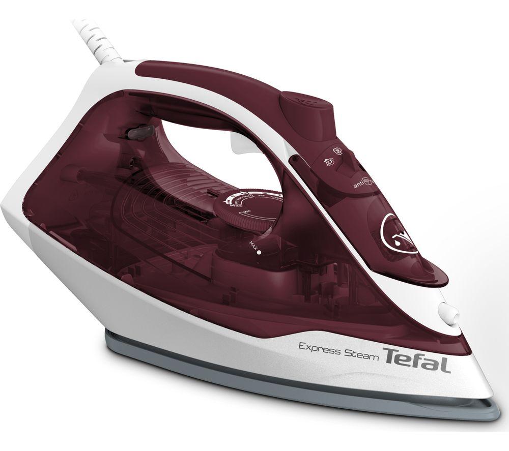 TEFAL Express Steam FV2869 Steam Iron - White & Red