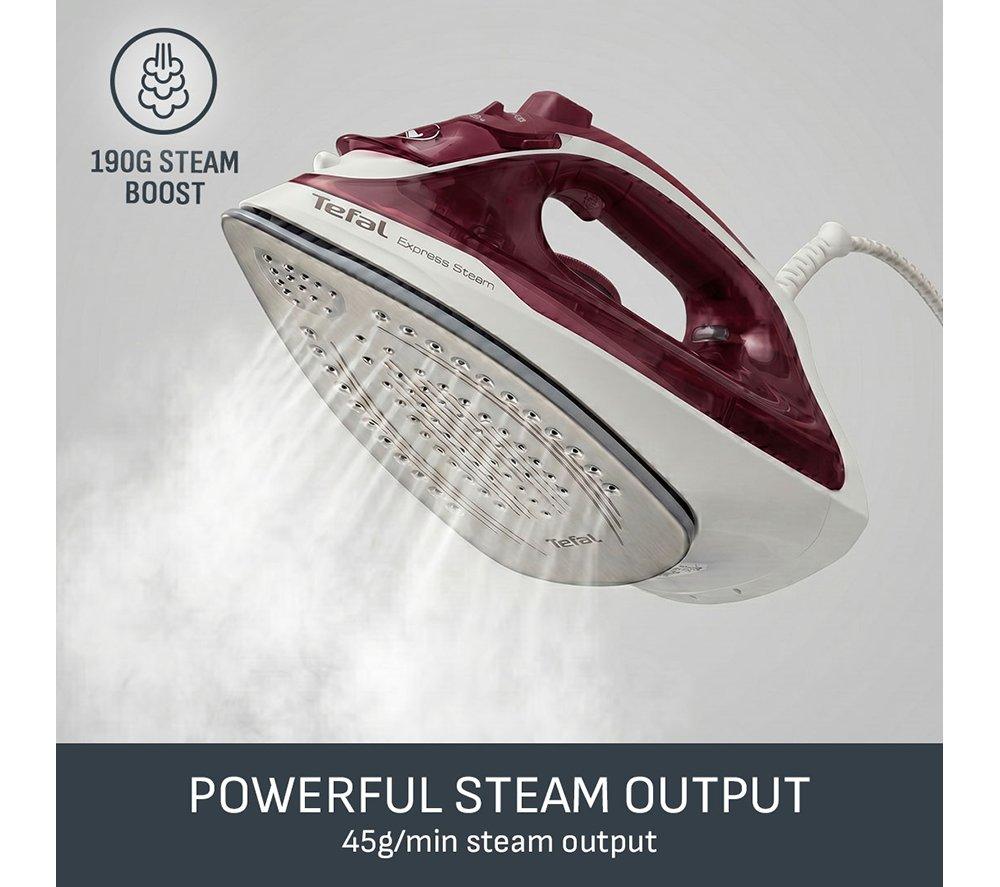 TEFAL Express Steam FV2869 Steam Iron - White & Red image number 3 of 11