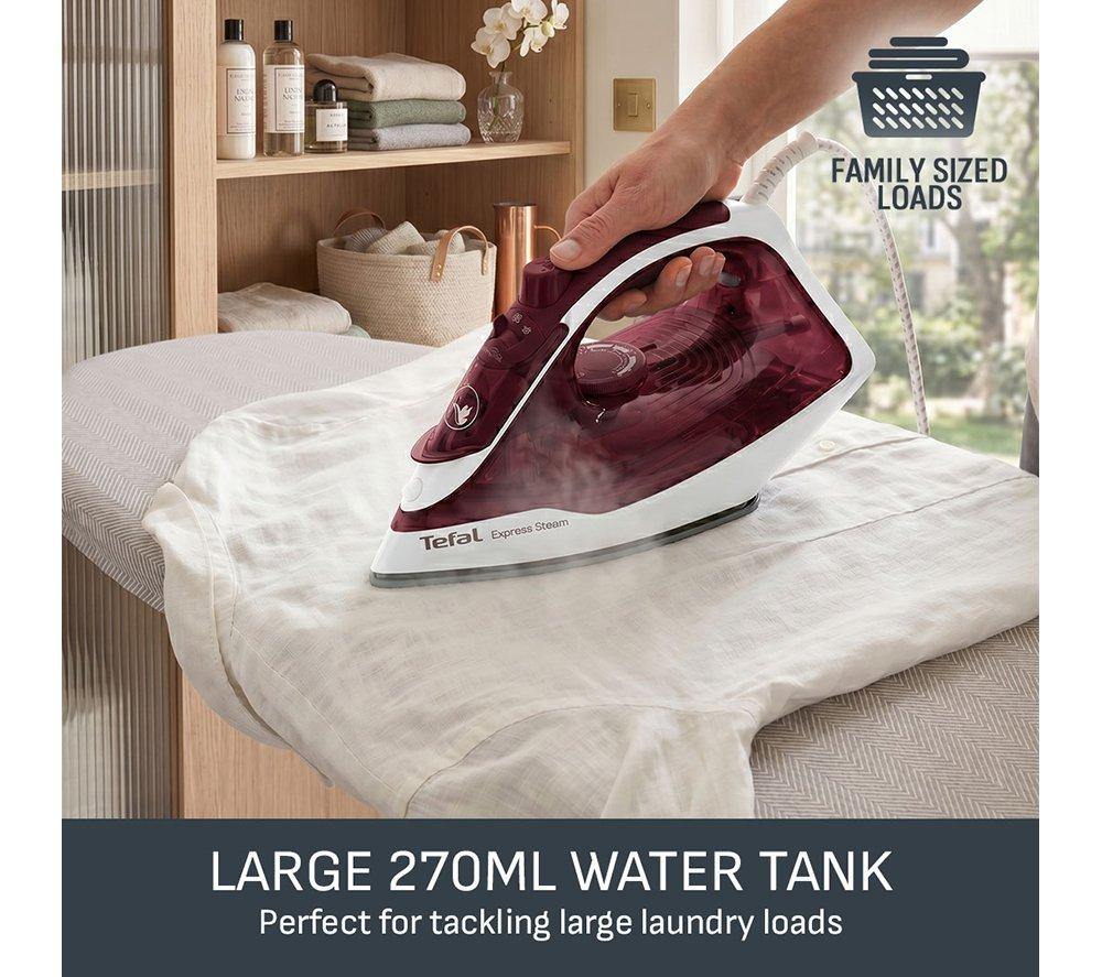 TEFAL Express Steam FV2869 Steam Iron - White & Red image number 4 of 11