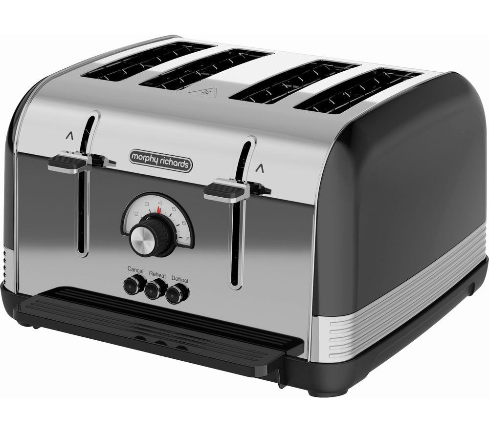 MORPHY RICHARDS Venture Retro 240331 4-Slice Toaster - Black