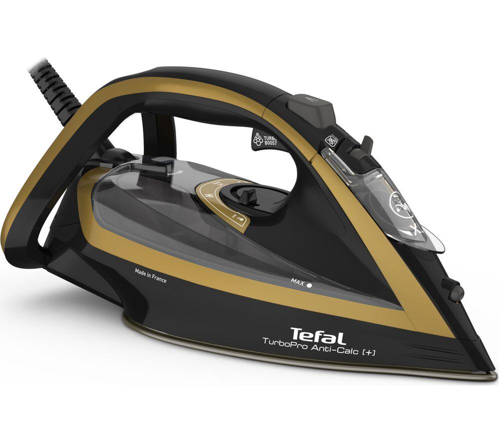 Image of TEFAL Ultimate Turbo Pro Anti-Scale FV5696G0 Steam Iron Ð Black & Gold