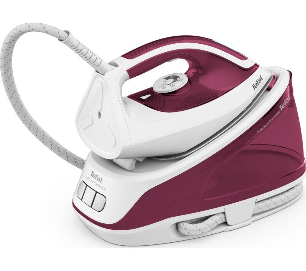 Image of TEFAL Express Essential SV6110 Steam Generator Iron - White & Red