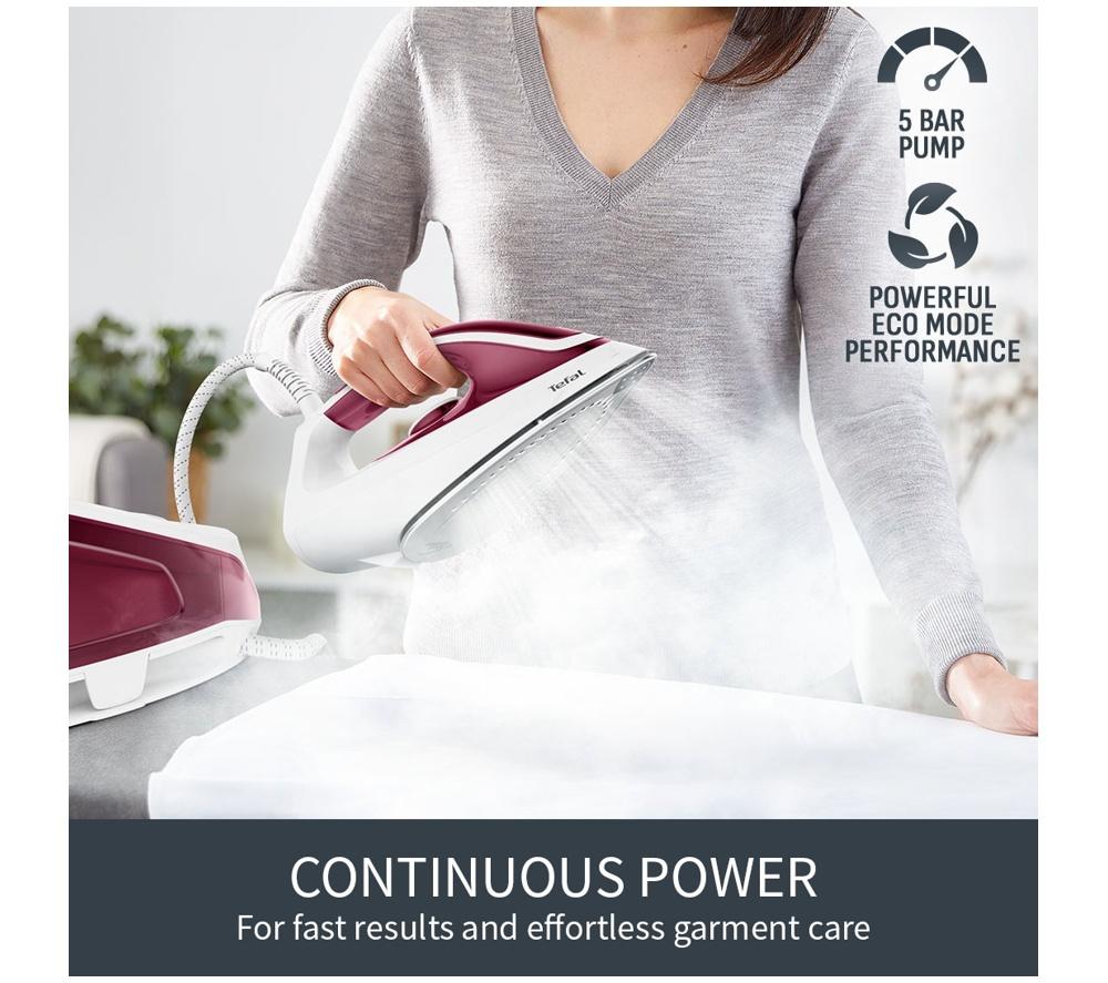 TEFAL Express Essential SV6110 Steam Generator Iron - White & Red image number 4 of 9