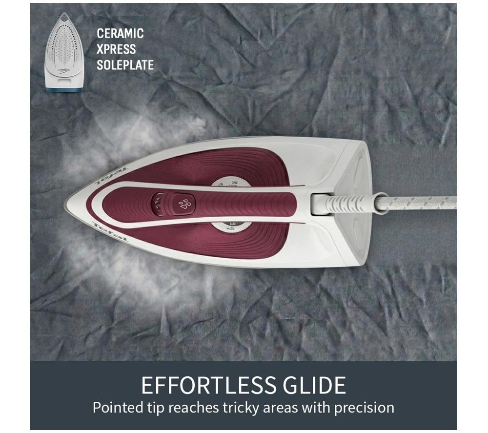 TEFAL Express Essential SV6110 Steam Generator Iron - White & Red image number 7 of 9