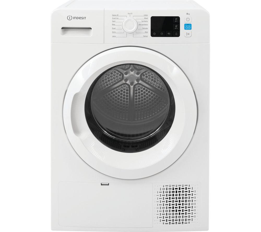 INDESIT YT M11 82 X UK 8 kg Heat Pump Tumble Dryer – White, White