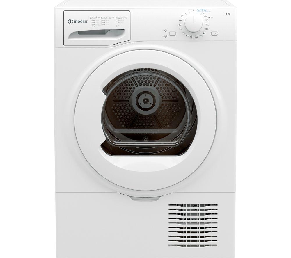 INDESIT I2 D81W UK 8 kg Condenser Tumble Dryer – White, White