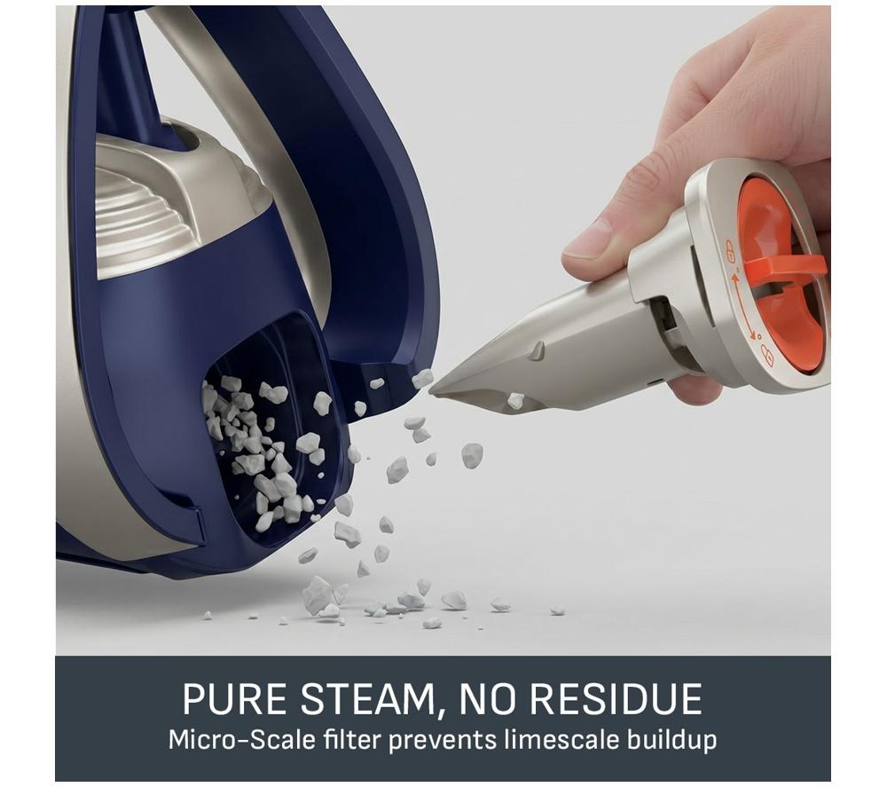TEFAL Smart Protect Plus FV6872G0 Steam Iron &ndash; Blue & Silver image number 8 of 11