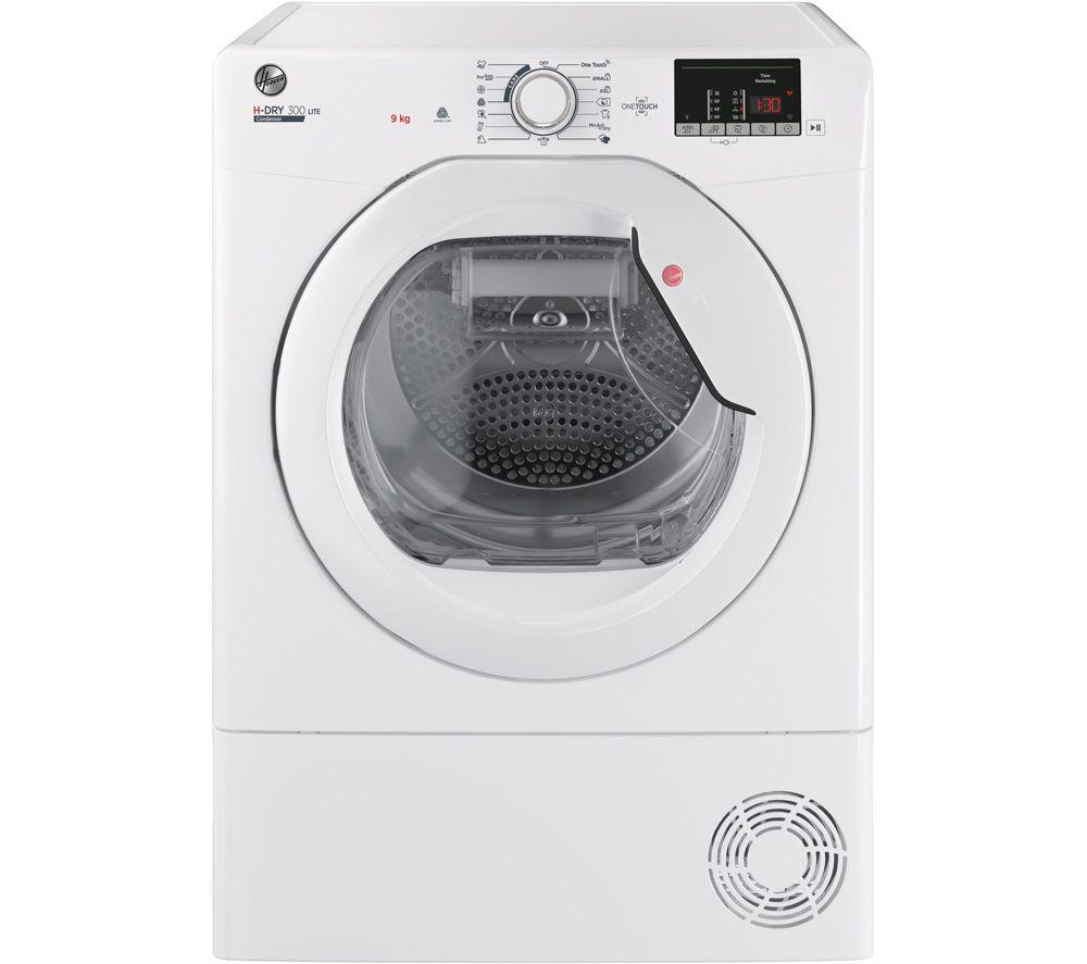 HOOVER H-Dry 300 HLE C9DE WiFi-enabled 9 kg Condenser Tumble Dryer - White, White