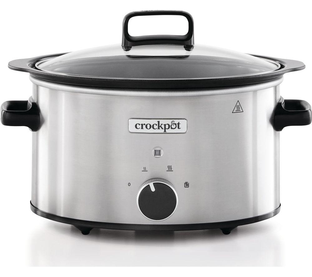 Buy CROCK-POT Sizzle & Stew CSC085 Slow Cooker - Silver Stainless Steel ...