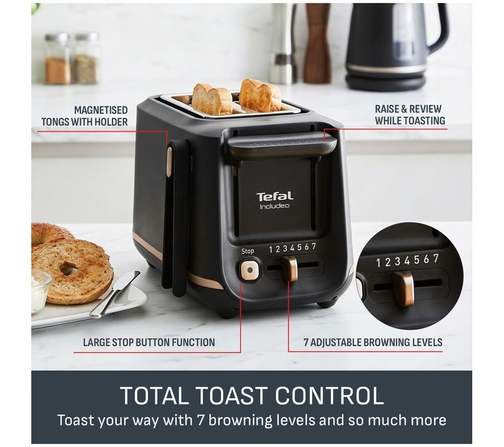 TEFAL Includeo TT533840 2-Slice Toaster - Black image number 4 of 11