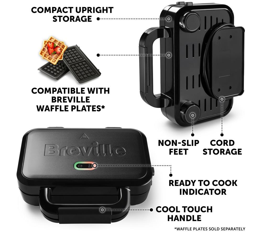 BREVILLE Ultimate Deep Fill VST082 Sandwich Toaster - Black image number 6 of 6