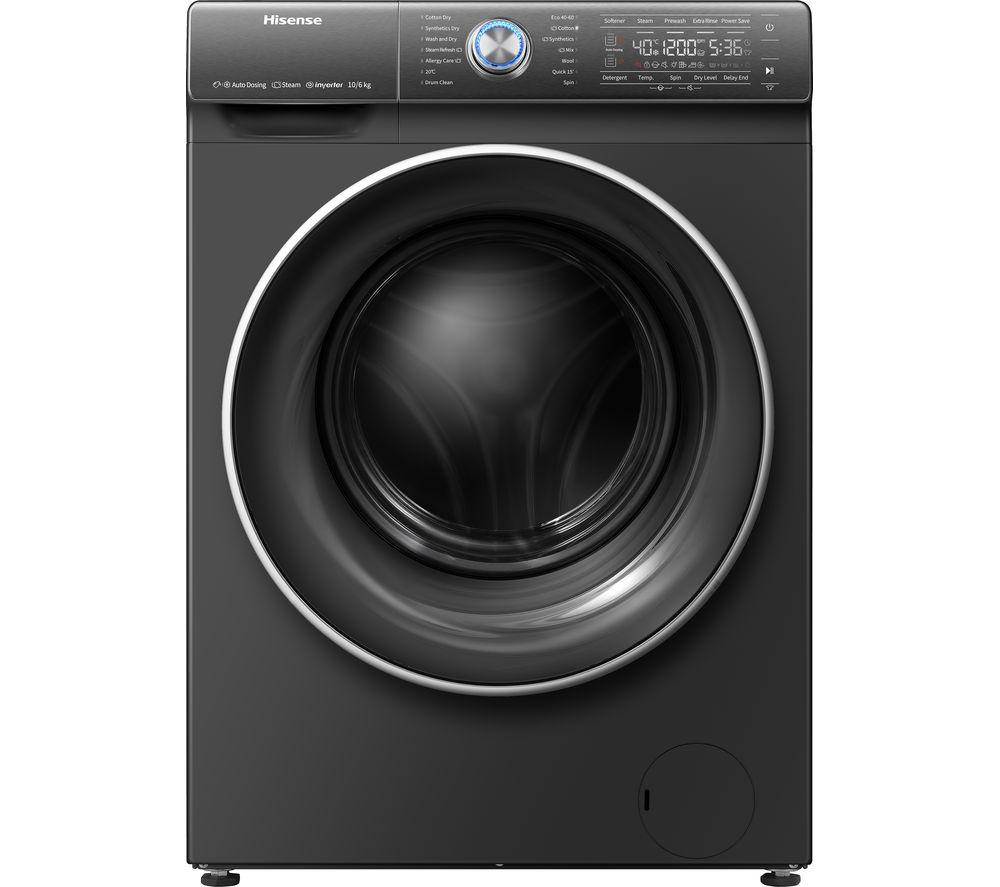 HISENSE QR Series WDQR1014EVAJMB 10 kg Washer Dryer - Black, Black