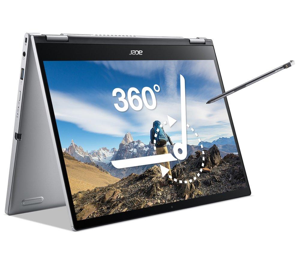 Image of ACER Spin 3 13.3" 2 in 1 Laptop - Intel®Core i7, 512 GB SSD, Silver, Silver/Grey