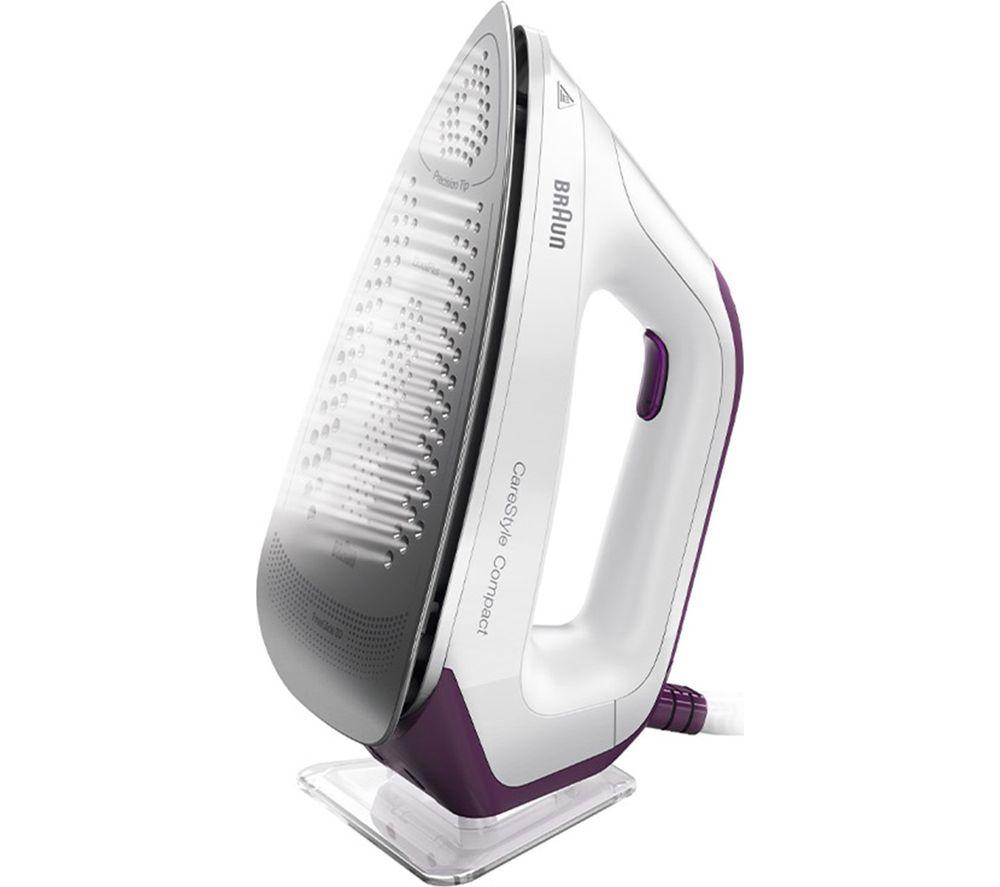 BRAUN CareStyle Compact IS2144.VI Steam Generator Iron - White & Purple image number 2 of 3