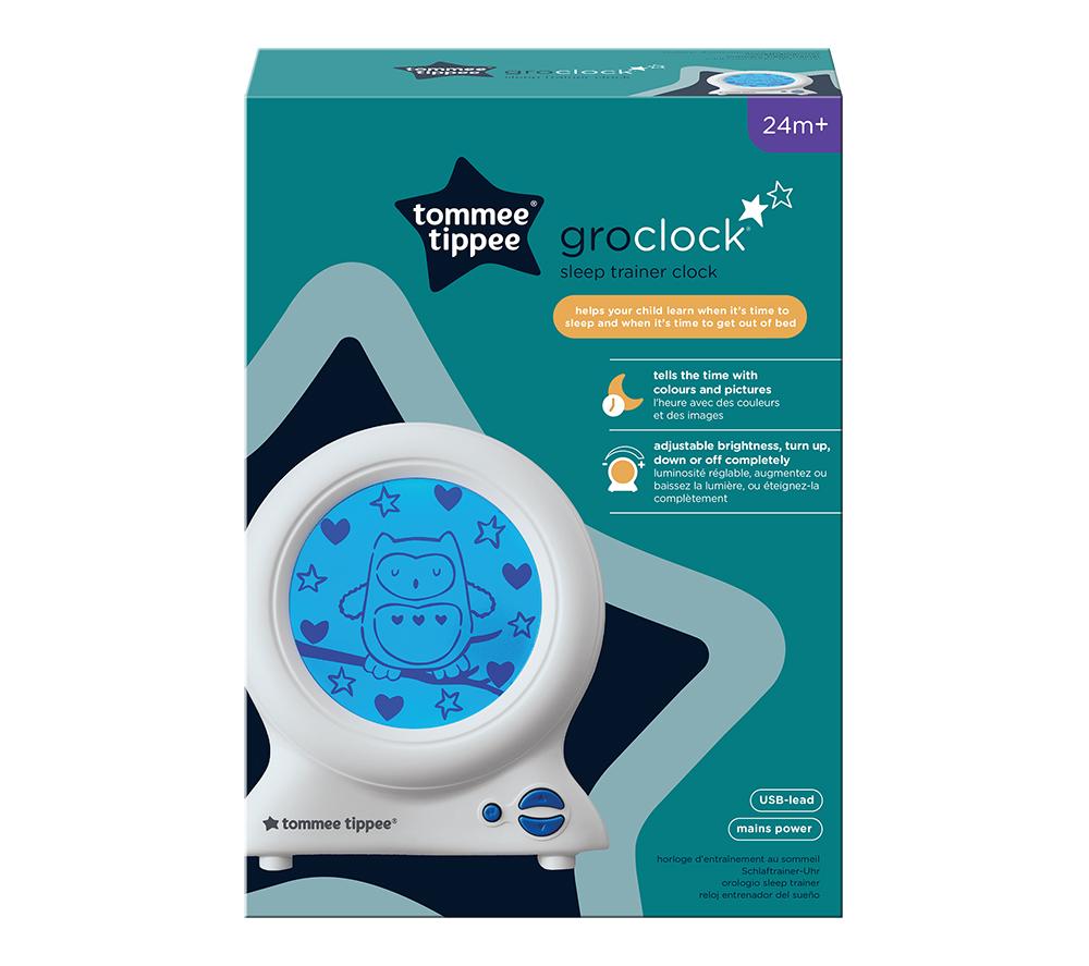 TOMMEE TIPPEE Groclock Baby Sleep Trainer Alarm Clock & Nightlight - White image number 6 of 7