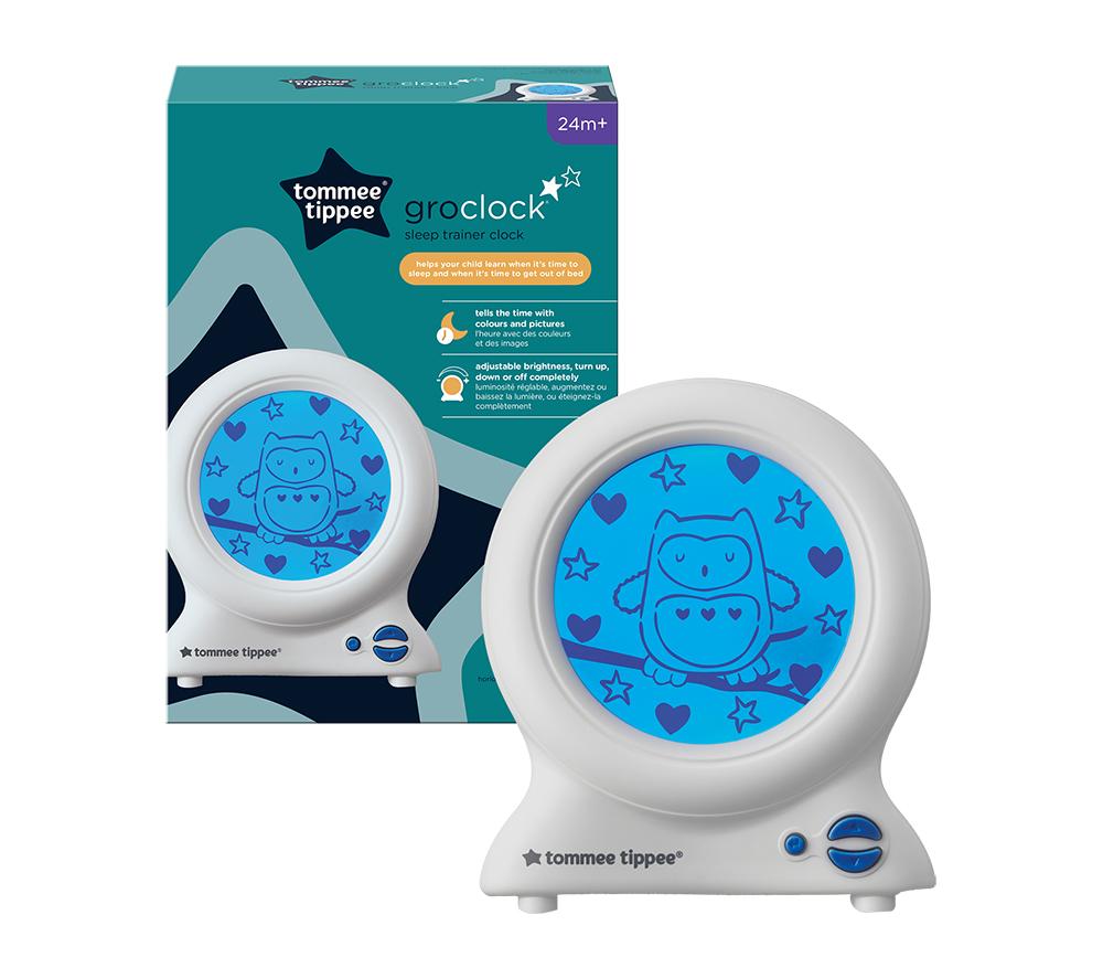 TOMMEE TIPPEE Groclock Baby Sleep Trainer Alarm Clock & Nightlight - White image number 7 of 7