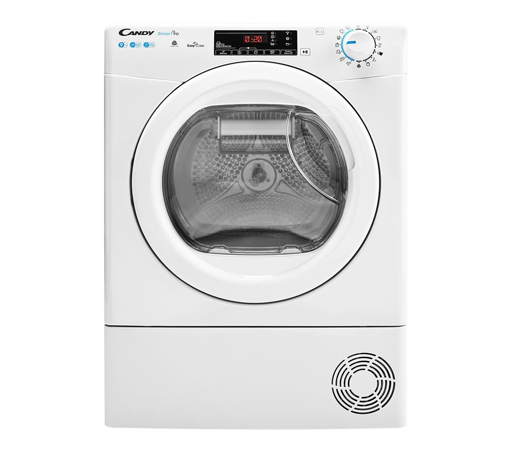 CANDY Smart Pro CSOE H9A2TE WiFi-enabled 9 kg Heat Pump Tumble Dryer - White, White