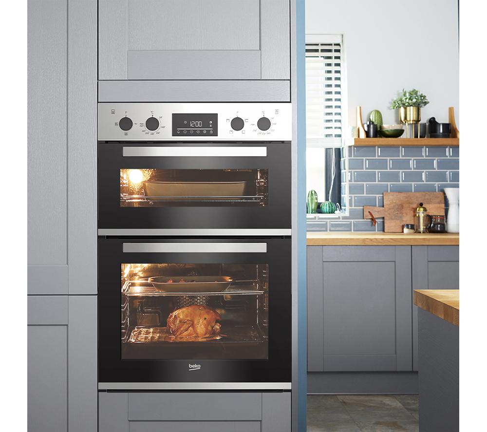 BEKO Pro RecycledNet BBXDF22300S Electric Double Oven - Silver image number 5 of 8