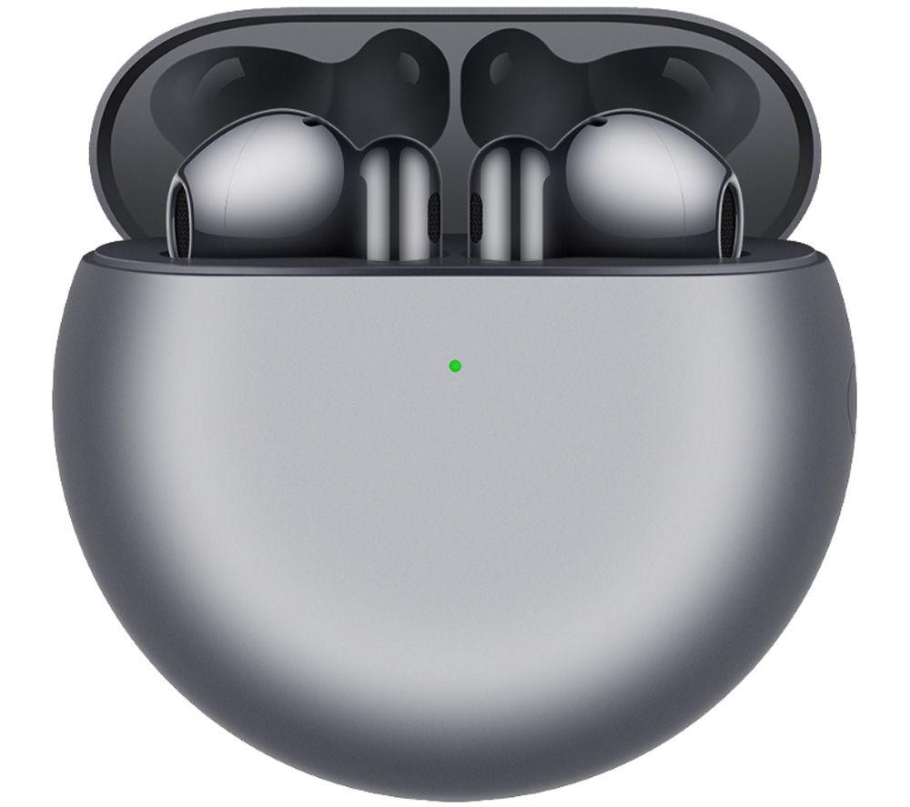 HUAWEI Freebuds 4 Wireless Noise-Cancelling Earphones & Band 6 Bundle - Silver & Black image number 11 of 17