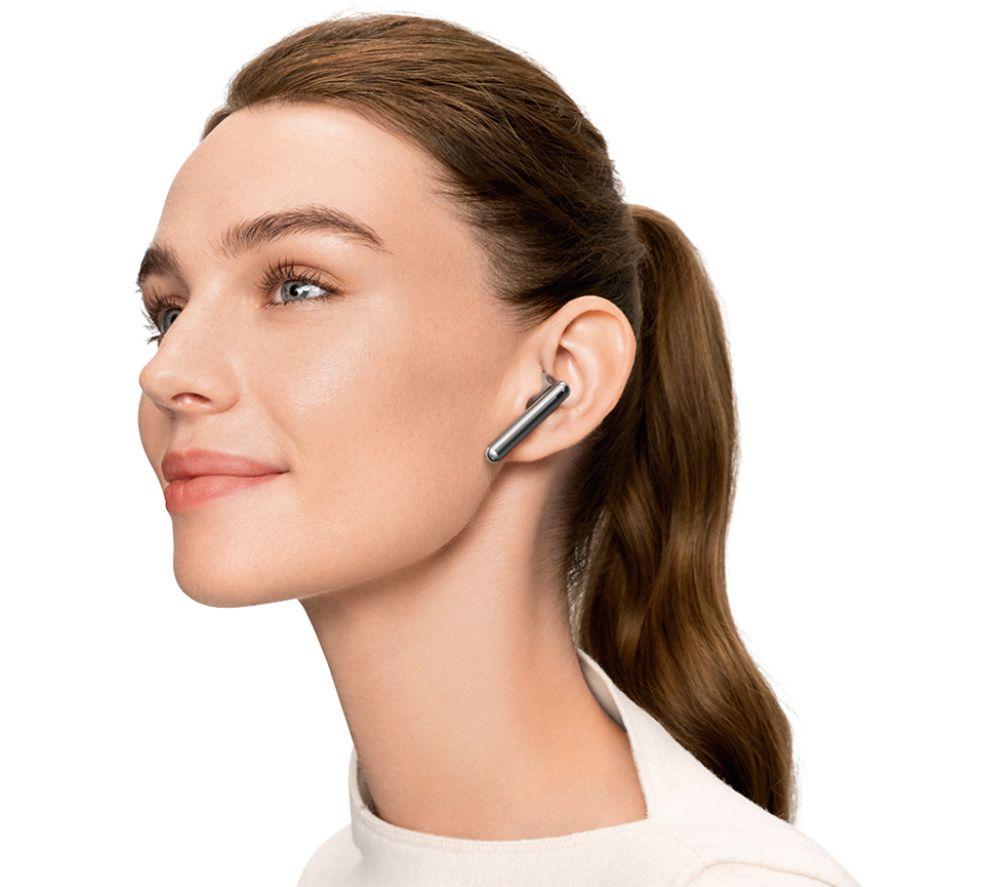 HUAWEI Freebuds 4 Wireless Noise-Cancelling Earphones & Band 6 Bundle - Silver & Black image number 13 of 17