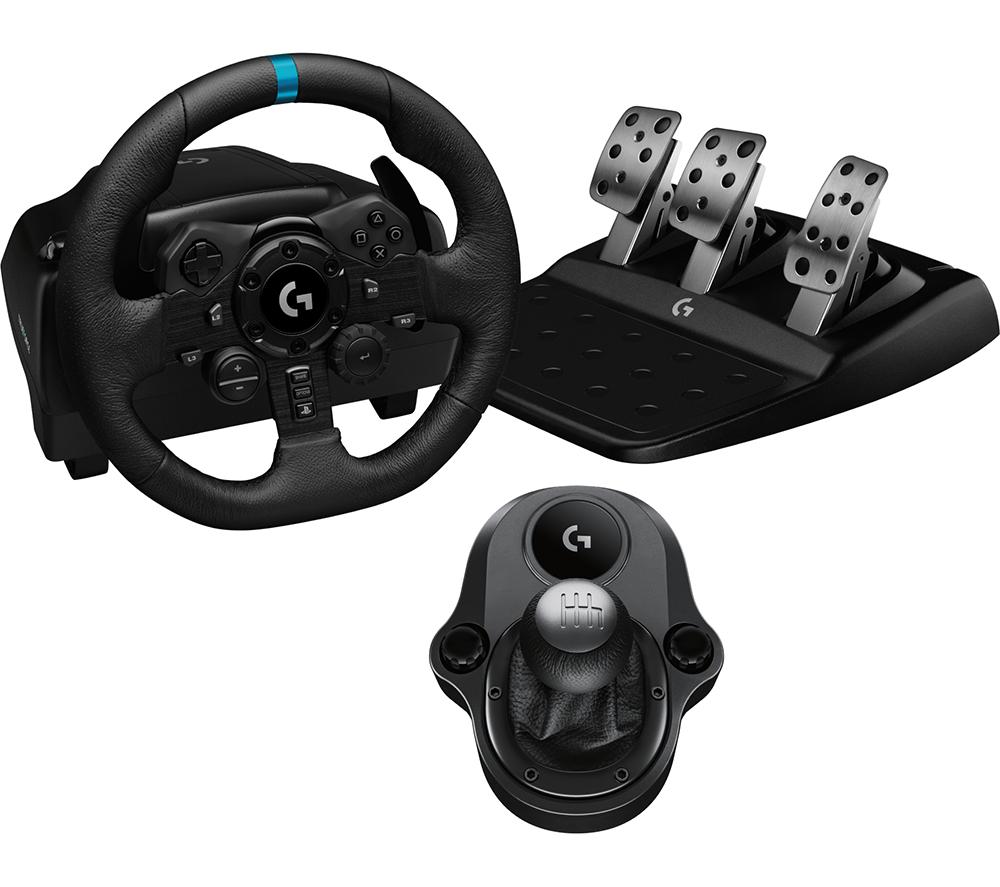 Logitech G923 PS4 & PC Racing Wheel, Pedals & Driving Force Shifter Bundle