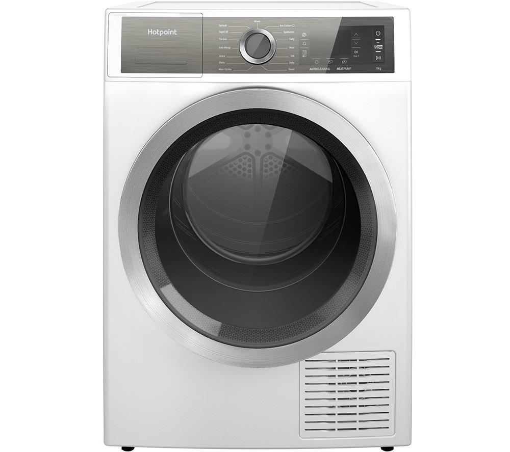 HOTPOINT GentlePower H8 D93WB UK 9 kg Heat Pump Tumble Dryer - White, White