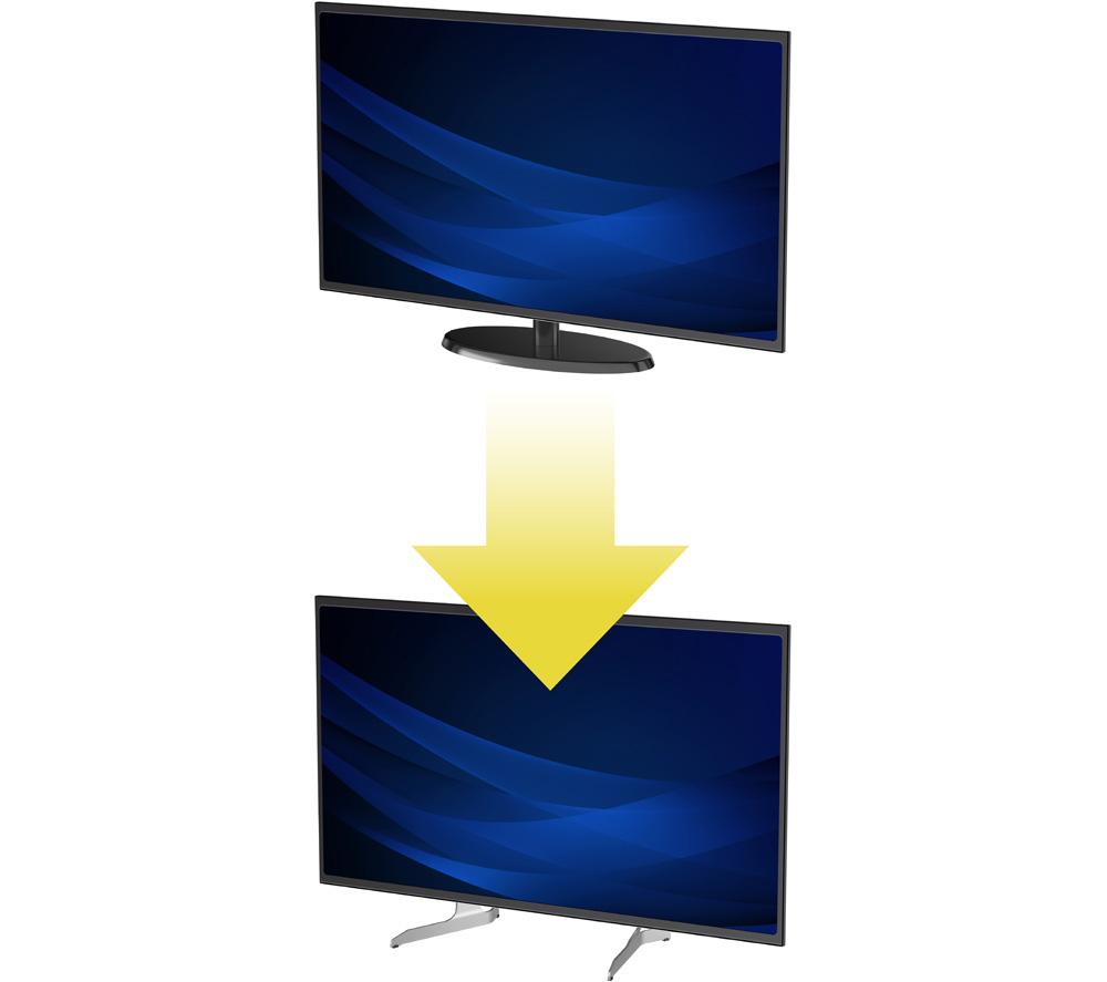 AVF 600 mm Extra Large Replacement TV Base for up to 100" TVs - Black & Silver image number 8 of 8