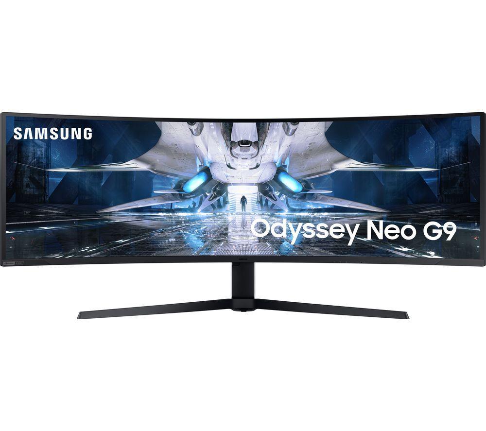 Image of SAMSUNG Odyssey G9 Neo LS49AG950NUXXU Quad HD 49" Curved QLED Gaming Monitor - Black & White, White,Black