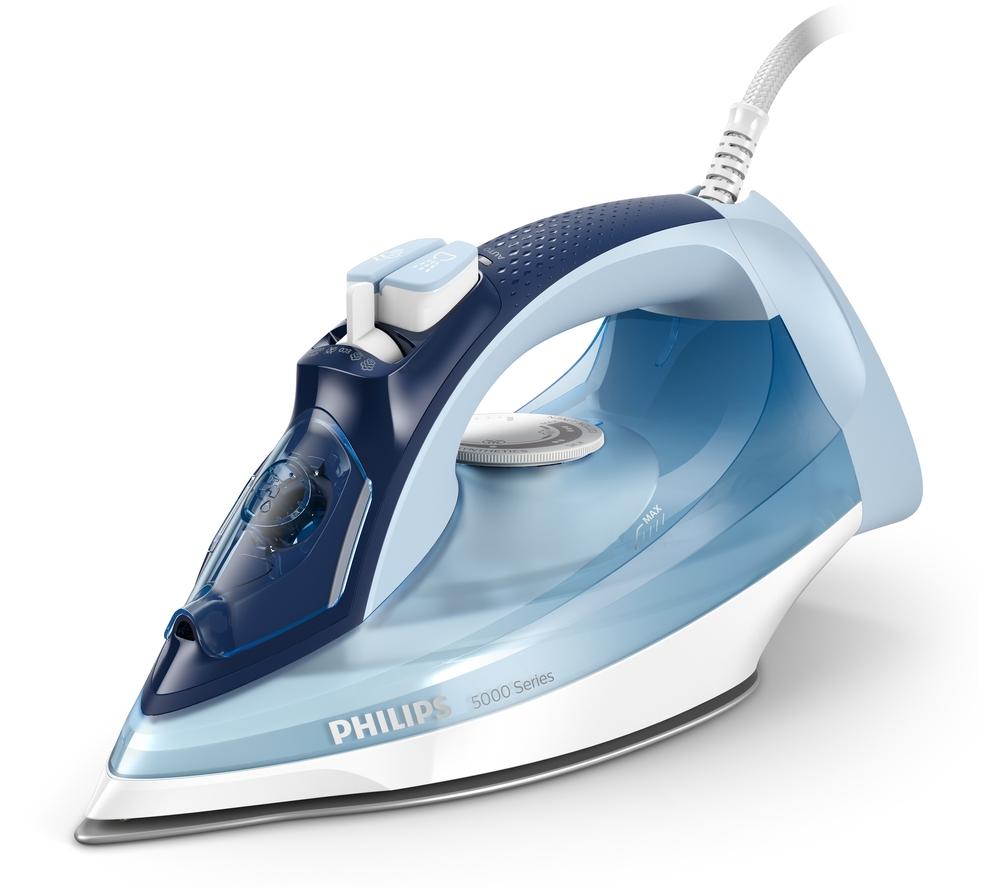 Buy PHILIPS 5000 Series SteamGlide Plus DST5030 26 Steam Iron Blue Currys