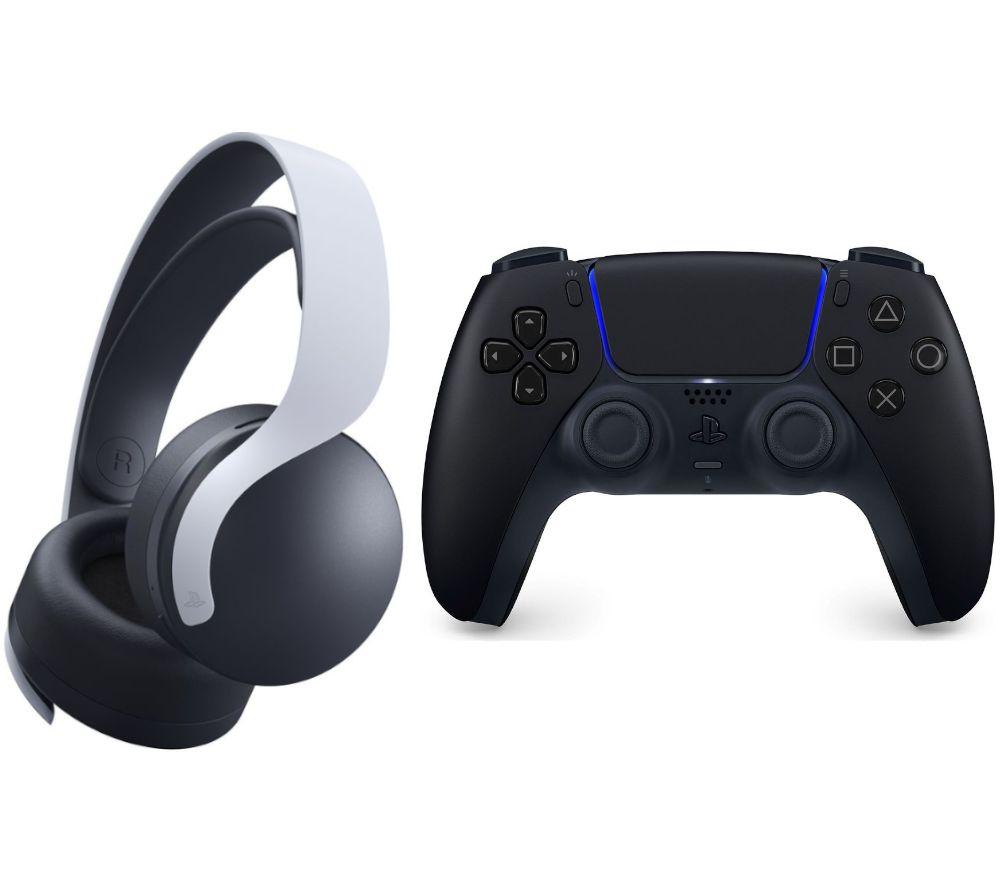 Playstation DualSense Controller & PULSE 3D Wireless PS5 Headset Bundle - Midnight Black
