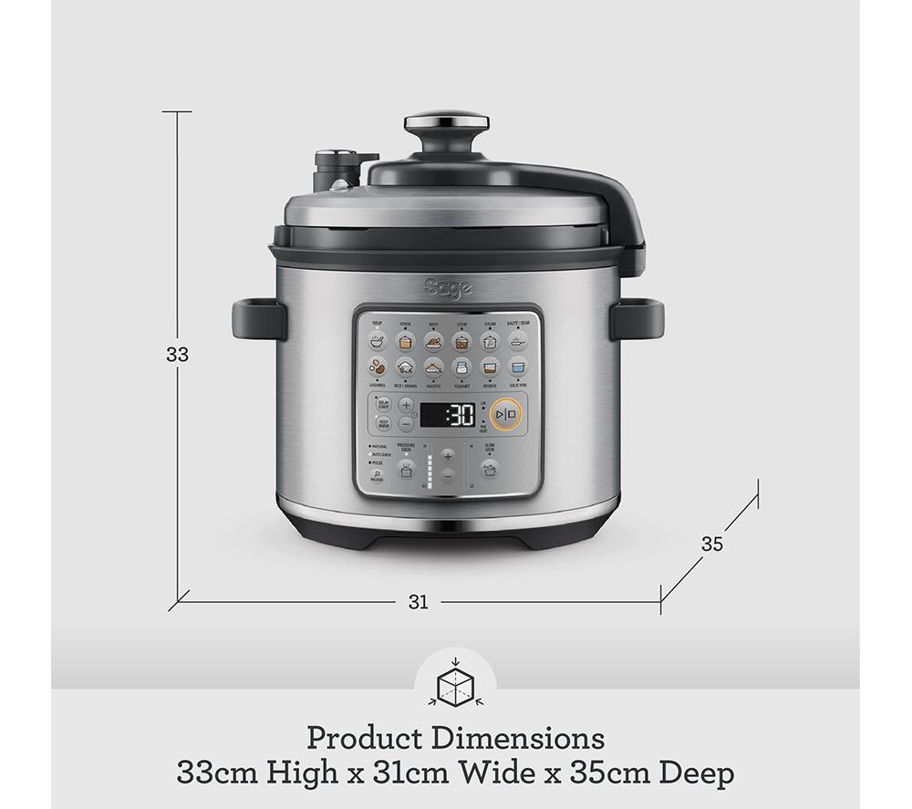 SAGE Fast Slow GO SPR680BSS Multicooker - Brushed Stainless Steel image number 7 of 10