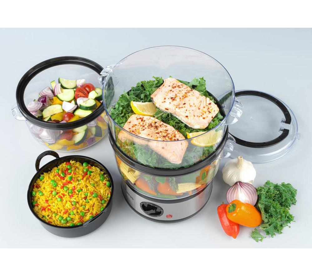 Shop Salter Electric Food Steamer with 3 Tiers & Rice Bowl