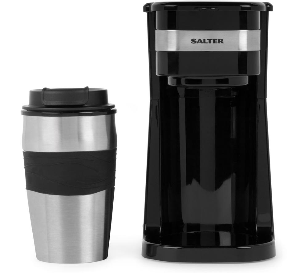 SALTER EK2408 Filter Coffee Machine - Black & Silver, Black,Silver/Grey
