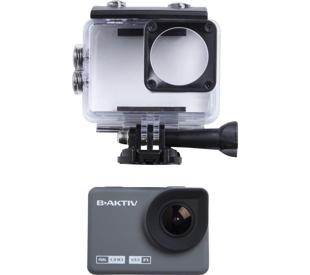 B-AKTIV GL1236 4K Ultra HD Action Camera & Accessories Bundle - Black