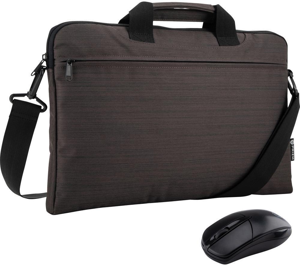 Image of PRIZM NB54301M 11.6" Laptop Case & Wireless Mouse Bundle, Silver/Grey