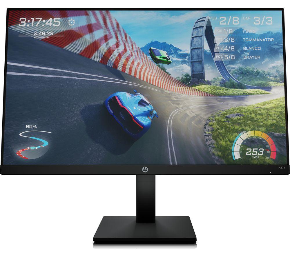 Image of HP X27q Quad HD 27" IPS LCD Gaming Monitor - Black, Black