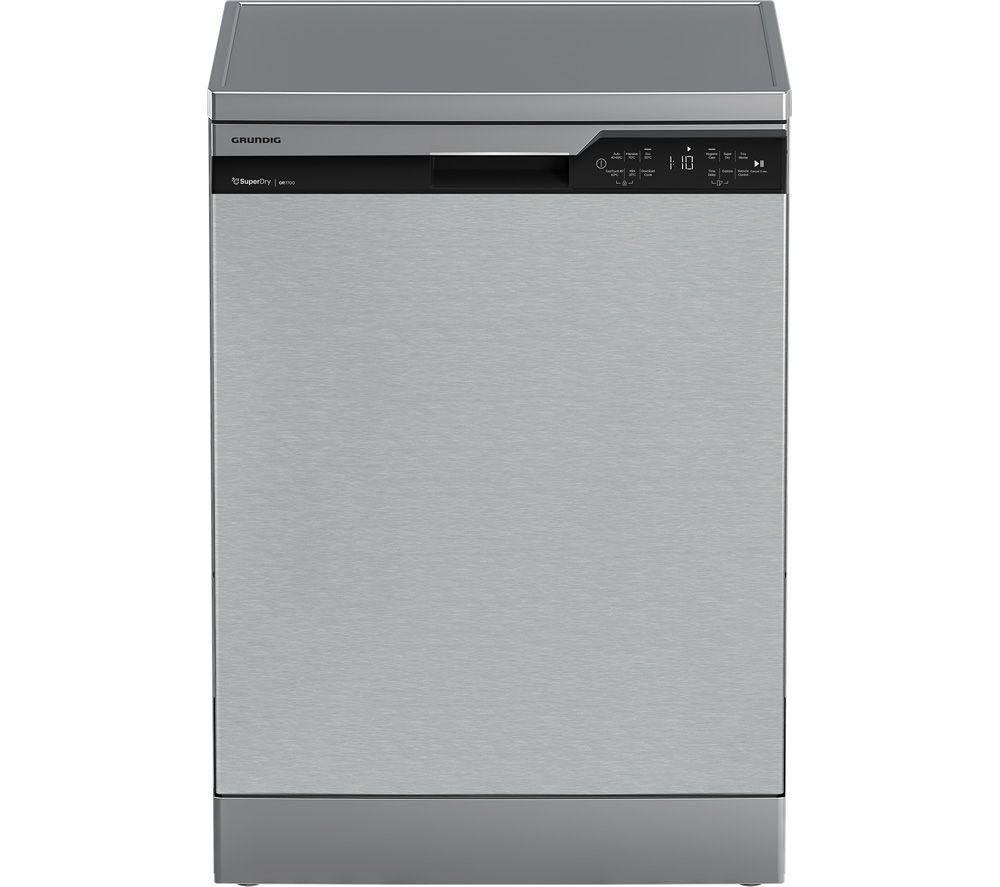 GRUNDIG GNFP4630DWX Full-size Smart Dishwasher – Stainless Steel, Stainless Steel