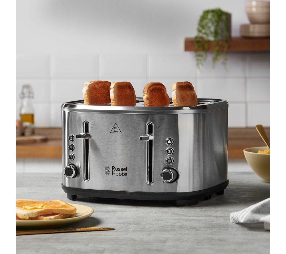 RUSSELL HOBBS Stylevia 26290 4-Slice Toaster - Silver image number 3 of 3