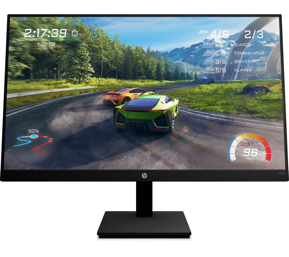 Image of HP X32 Quad HD 31.5" IPS LCD Gaming Monitor - Black, Black