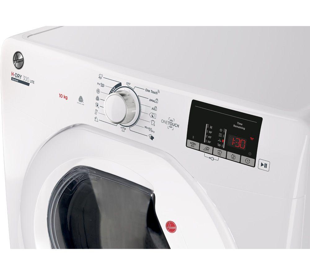 HOOVER H-Dry 300 HLE V10DG-80 10 kg Vented Tumble Dryer - White image number 4 of 7