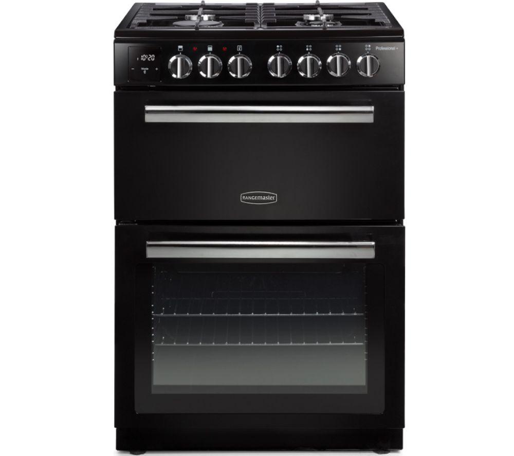 RANGEMASTER Professional Plus PROPL60DFFBL/C 60 cm Dual Fuel Cooker - Black & Chrome, Black