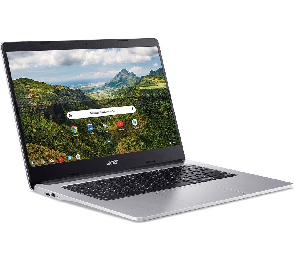 ACER 314 Touch 14 Chromebook - MediaTek MT8183C, 128 GB eMMC, Silver, Silver/Grey