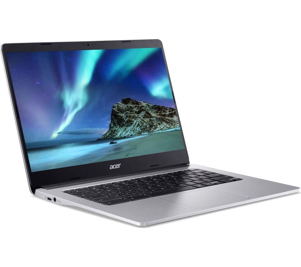 Image of ACER 314 14" Chromebook - MTK MT8183C, 64 GB eMMC, Silver, Silver/Grey