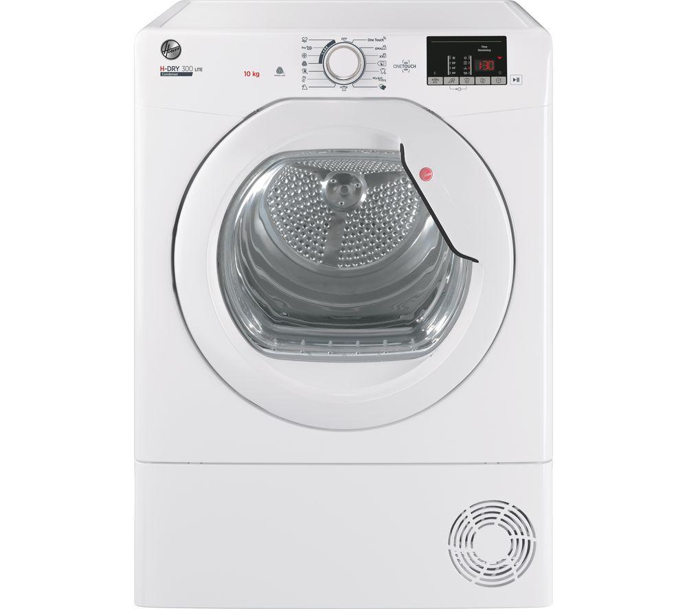 HOOVER H-Dry 300 HLE C10DG WiFi-enabled 10 kg Condenser Tumble Dryer - White, White thumbnail