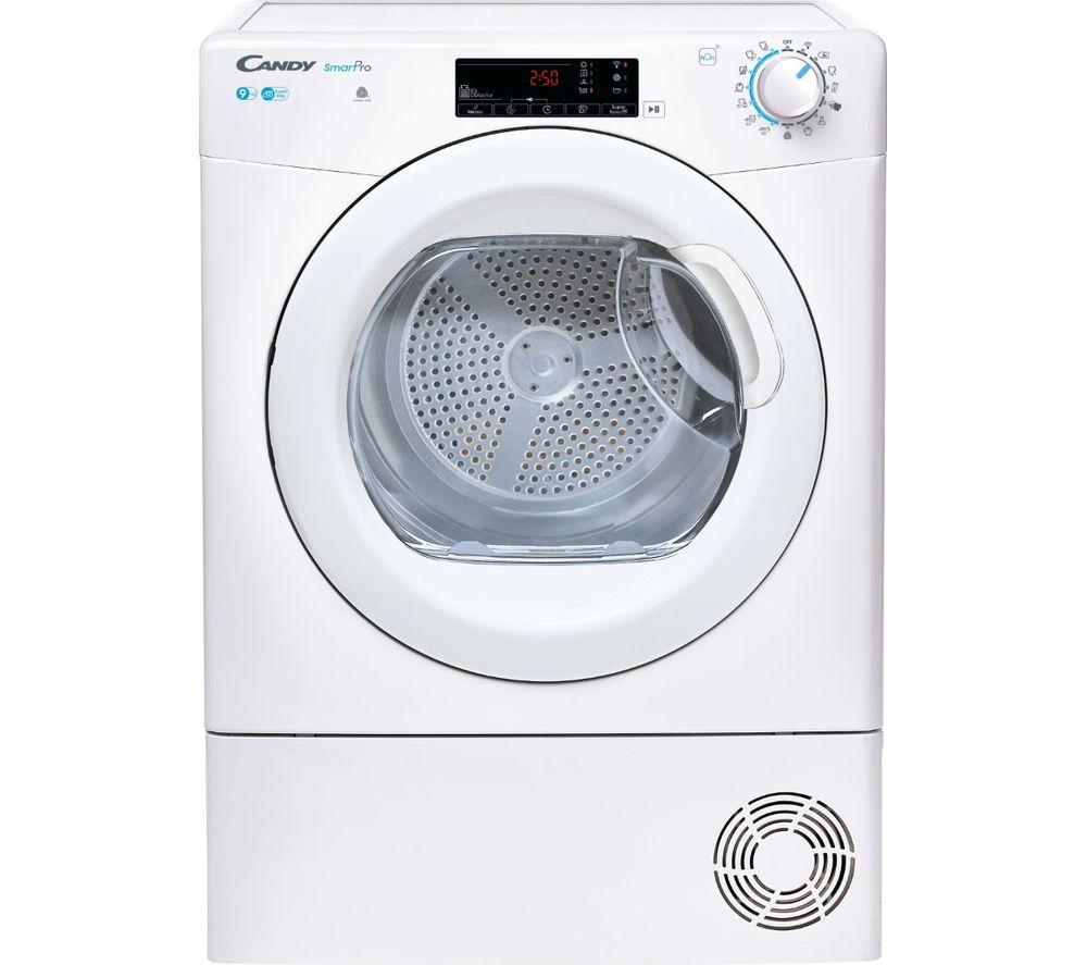 CANDY Smart Pro CSOE C9TG WiFi-enabled 9kg Condenser Tumble Dryer - White, White